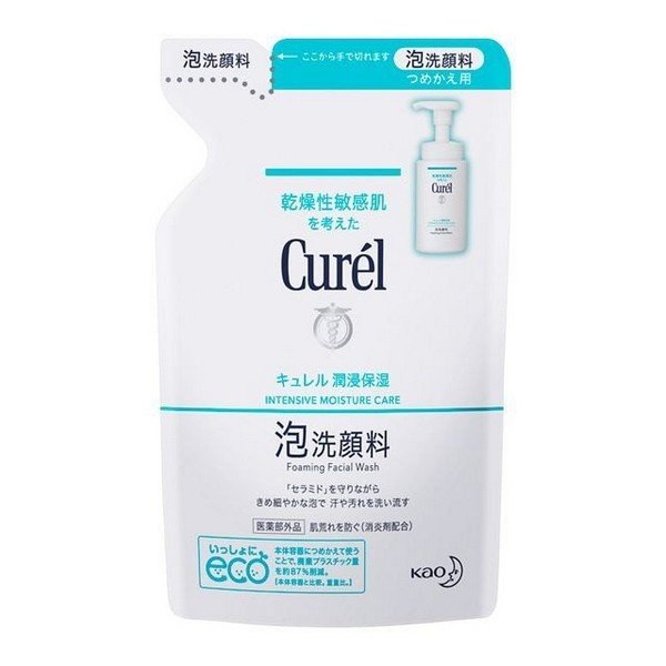 KAO Curel 花王珂潤 潤浸保濕豐盈泡沫潔面乳 130ml (補充裝)